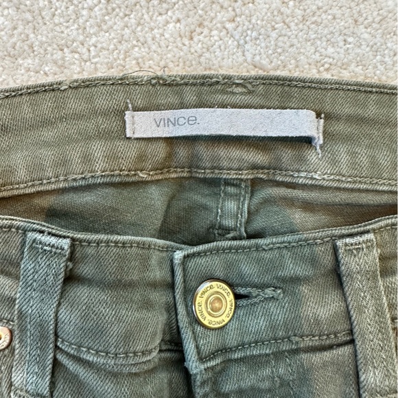 Vince olive green skinny army pants - Picture 3 of 4